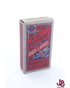 An old empty Wild Woodbine Red Label cigarette box / packet / pack