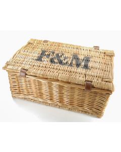 Fortnum and Masons F&M - Wicker Food Basket Hamper Picnic Christmas 40 x 23 x 18