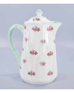 1930's Shelley Lidded Hot water jug / pot - Rosebud Pattern - Dainty Shape 15426