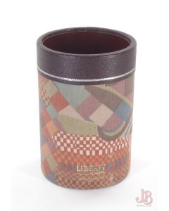 Liberty of London fabric covered pen / pencil pot - desk tidy - fabric & leather