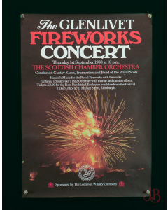 Original 1983 Poster - The Glenlivet Firework Concert Edinburgh Festival Display