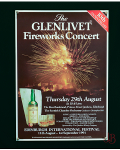 Original 1991 Poster - The Glenlivet Firework Concert Edinburgh Festival Display