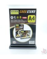 A4 portrait card / paper display stand - notice - menu - information - acrylic