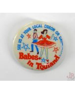 1961 vintage pin badge - Babes in Toyland - Film - Cinema Odeon Gaumont - Cinema