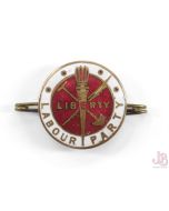 rare antique 1920's Labour Party Liberty enamel pin badge - Ramsay MacDonald era