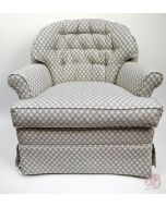 Lovely Parker & Farr small armchair - great condition Cream pastel blue trellis