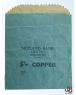 Midland Bank paper 5'- five shillings of copper bag.

