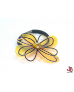 Alexandre de Paris Yellow flower hair tie