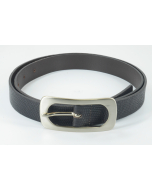 Max Mara Studio Brown leather belt - antique gold tone buckle