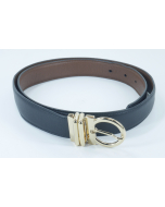 Ferragamo Reversible - Brown tan / Black - Goldtone Gancini Buckle