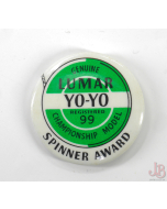 1960's vintage pin badge - LUMAR YO-YO - yoyo - 99 - Spinner Award