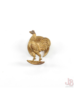 Vintage Take Courage Cockerel  metal lapel / button hole badge -  Beer