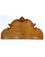 Good quality wall mounting solid carved pine double headboard