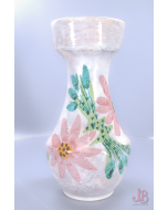 Le Brescon Vallauris mid century stoneware vase - floral - MCM

