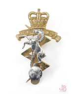 Vintage Royal Electrical Mechanical Engineers Queens Crown Cap badge Firmin REME