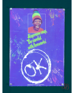 Vintage 1980's fireworks safety poster - Lenny Henry - Algernon - Tiswas - OK